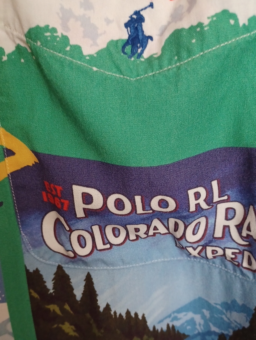 Polo Ralph Lauren Sportsman Kayak Expedition Camp Shirt Stadium XL Retro Pony - Picture 4 of 16